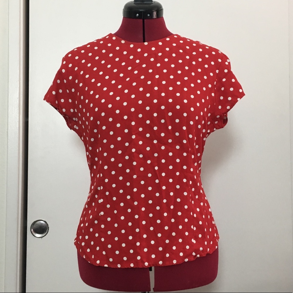 Red Polkadot Vintage top